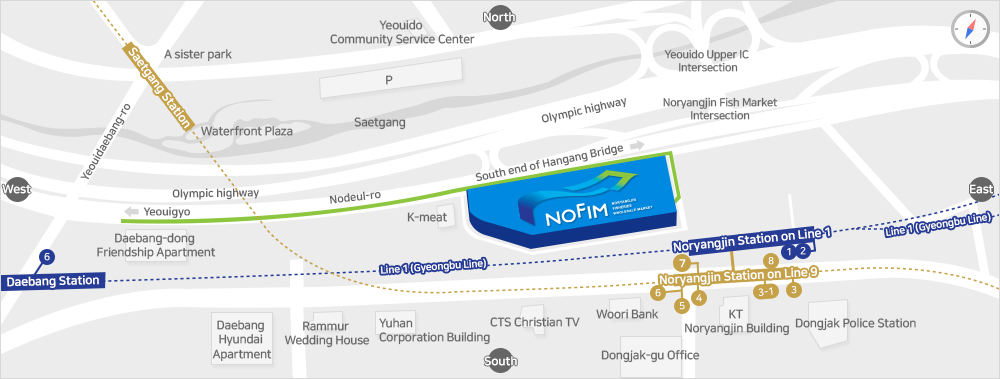 Road guidance when using Nodeul is used